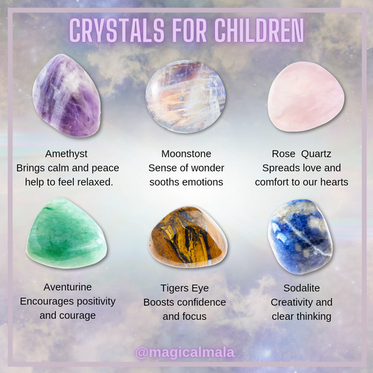 Let the enchanting embrace of crystals spark joy and courage in children's hearts, Top 6 Crystals to help children