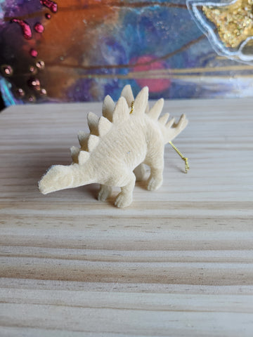 Flocked Stegosaurus Christmas Tree Ornament Ornament Magical Mala   