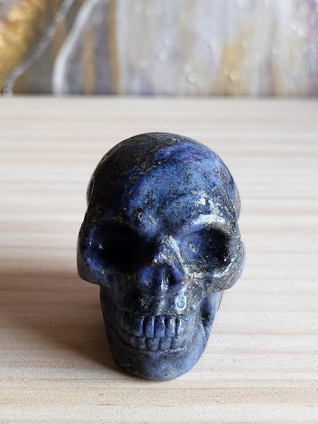 Lapis Lazuli Hand Carved Skull - Magical Mala Gemstone Magical Mala   