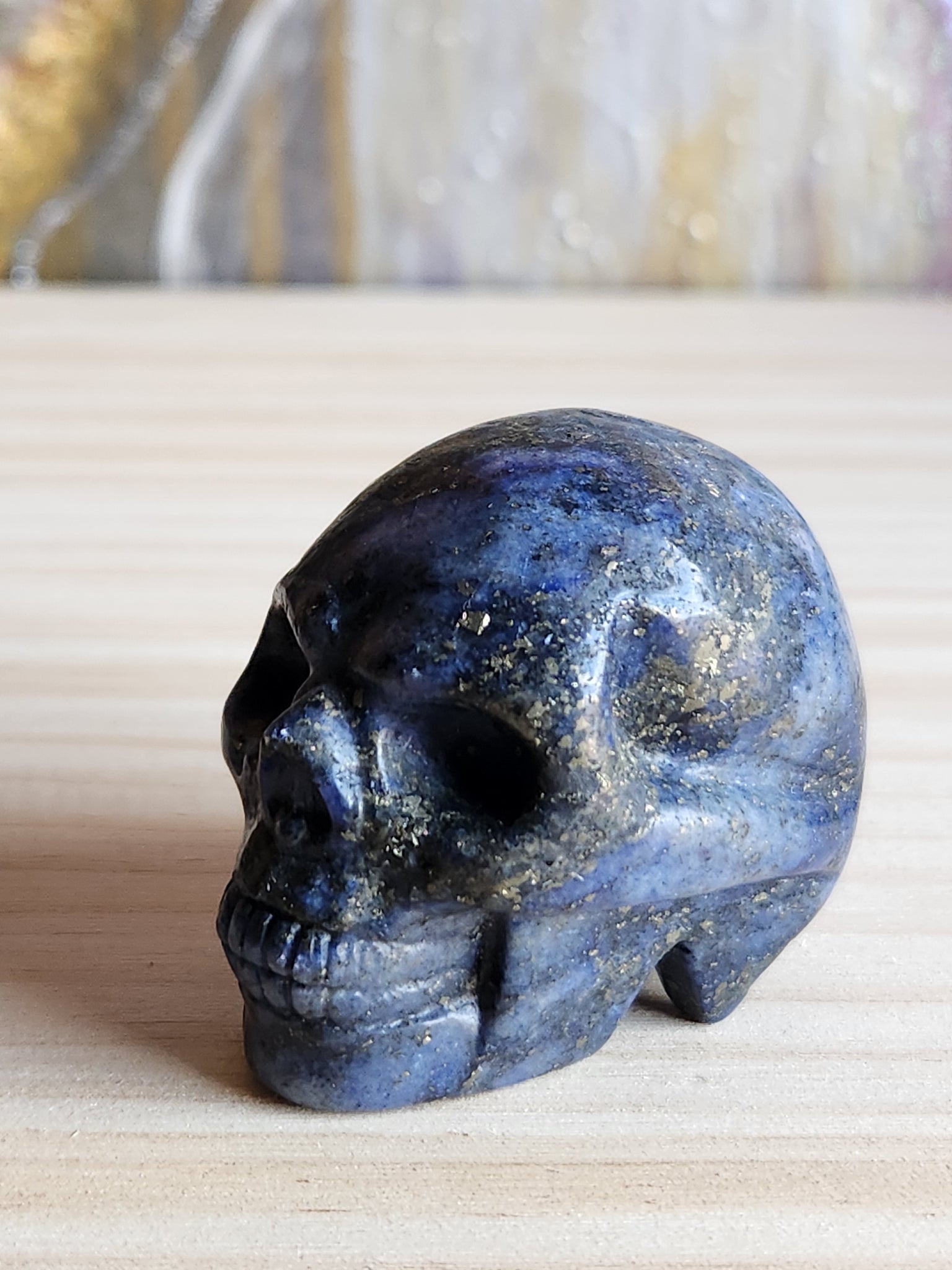 Lapis Lazuli Hand Carved Skull - Magical Mala Gemstone Magical Mala   