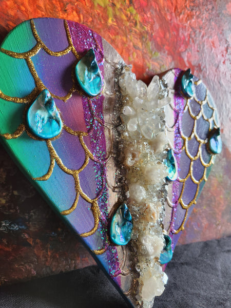 Mermaid Heart by  Artist Tina Medina for Magical Mala Art Magical Mala   