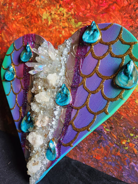 Mermaid Heart by  Artist Tina Medina for Magical Mala Art Magical Mala   