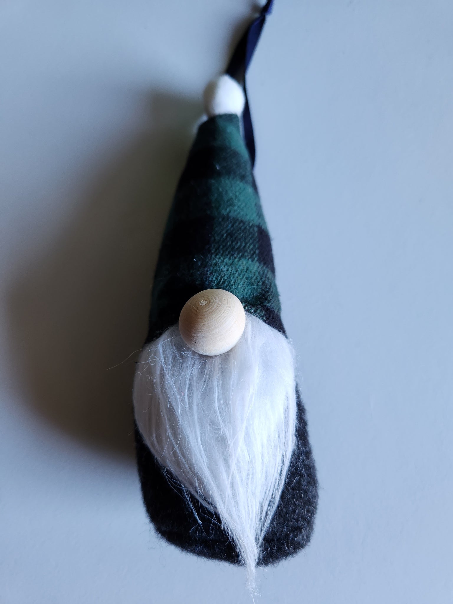 Christmas Tree Hanging Gnomes Ornament, Handmade Plush Gnomes, Holiday Decor, Green, Black Holiday Ornaments Magical Mala   