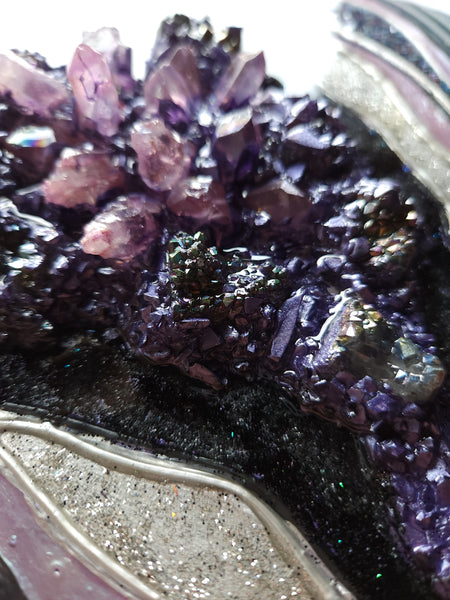 Purple Agate Energy Heart by Artist Tina Medina for Magical Mala Art Magical Mala   